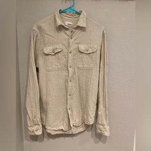 Button down tan shirt